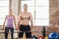 Two fit people working out Royalty Free Stock Photo