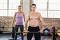 Two fit people working out Royalty Free Stock Photo