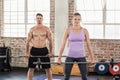 Two fit people working out Royalty Free Stock Photo