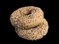 Two Flaxseed Bagels