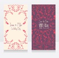 Two floral elegant wedding cards