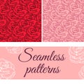 Two flower patterns Royalty Free Stock Photo