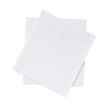 Two folded pieces of white tissue paper or napkin in stack tidily prepared for use in toilet or restroom isolated on white Royalty Free Stock Photo