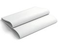 Two folded sheets of white paper on a surface Royalty Free Stock Photo
