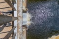 Two foot top perspective on Staumauer Bitburger dam bridge