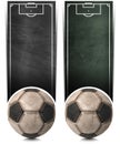 Two Football Banners with Blackboard Royalty Free Stock Photo