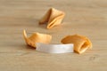 Two fortune cookies Royalty Free Stock Photo