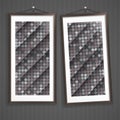 Two Frames Of Picture On A Striped Old Wall Royalty Free Stock Photo
