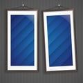 Two Frames Of Picture On A Striped Old Wall Royalty Free Stock Photo