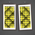 Two Frames Of Picture On A Striped Old Wall Royalty Free Stock Photo