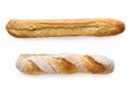 Two french baguettes at white Royalty Free Stock Photo