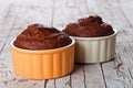 Two fresh baked browny cakes Royalty Free Stock Photo