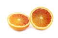 Two fresh blood orange halves Royalty Free Stock Photo