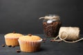 Two fresh cupcakes Royalty Free Stock Photo