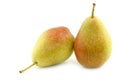 Two fresh `Forelle` pears Royalty Free Stock Photo