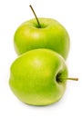 Two fresh green apple Royalty Free Stock Photo