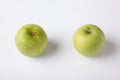 Two fresh green apple Royalty Free Stock Photo
