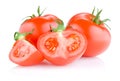 Two Fresh Juicy tomato cut in half Royalty Free Stock Photo