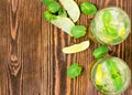 Two fresh mojitos cocktail Royalty Free Stock Photo