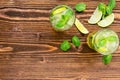 Two fresh mojitos cocktail Royalty Free Stock Photo