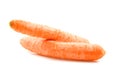 Two fresh orange carrot Royalty Free Stock Photo