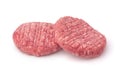 Two fresh raw burger patties Royalty Free Stock Photo