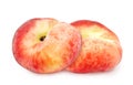 Two fresh ripe peach. Royalty Free Stock Photo