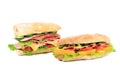 Two fresh sandwiches. Royalty Free Stock Photo
