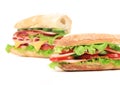 Two fresh sandwiches Royalty Free Stock Photo