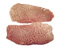 Two fresh tenderized Pork Schnitzel Royalty Free Stock Photo