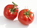 Two fresh tomatoes Royalty Free Stock Photo