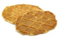 Two freshly baked Dutch waffles Royalty Free Stock Photo