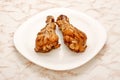 Two Fried Chicken Legs Royalty Free Stock Photo