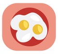 Two fried eggs, icon Royalty Free Stock Photo