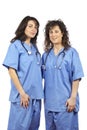 Two friendly female doctors