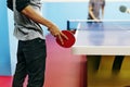 Two Friends Playing Table tennis Concept