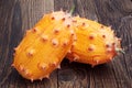 Two fruits Kiwano - African horned cucumber