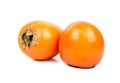 Two fruits persimmon Royalty Free Stock Photo
