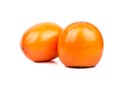 Two fruits persimmon Royalty Free Stock Photo