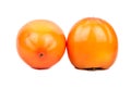 Two fruits persimmon Royalty Free Stock Photo
