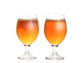 Two full beer glasses