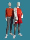 Two full length female mannequins Royalty Free Stock Photo