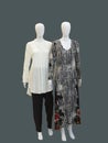 Two full-length female mannequins. Royalty Free Stock Photo