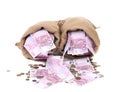 Two full sack with money. Royalty Free Stock Photo