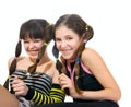 Two fun teen girls Royalty Free Stock Photo