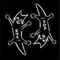 Year of the bull 2021. Stylized bull symbol in black and white Eastern horoscope. Chinese and Japanese new year.