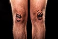 Two funny male legs