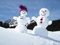 Two funny snowmen