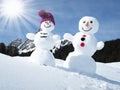 Two funny snowmen
