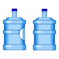 Two gallon water bottles with and without handle